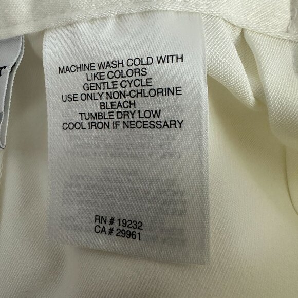 Alfred Dunner Womens Petite 10P Elastic Waist Straight Leg Pants Cream - Picture 6 of 6